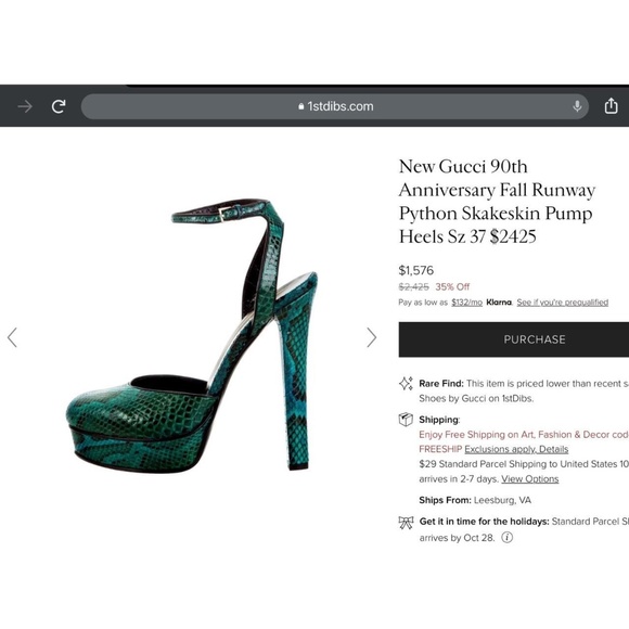 Gucci Python D'orsay Pumps from SS 2011 Runway - Picture 4 of 4